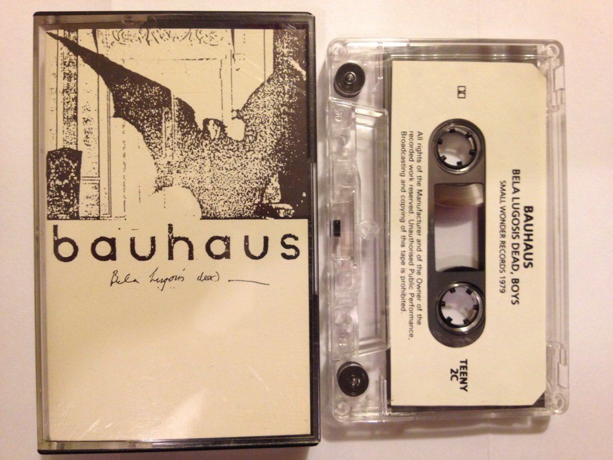 tuesdaywood's tweet photo. bauhaus – bela lugosi's dead cassette https://t.co/mnCDpd24At