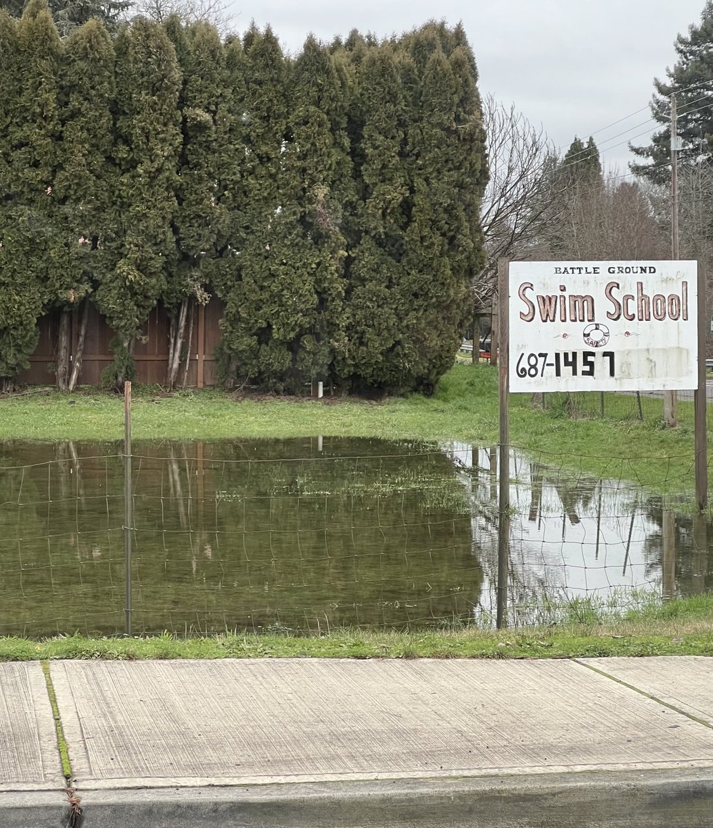NancyPettit's tweet photo. Uh, think I’ll pass on swim lessons. Thanks but no thanks… #whatisee #whereidrive #BattleGroundWA #PNW https://t.co/ALuIe2XOJn