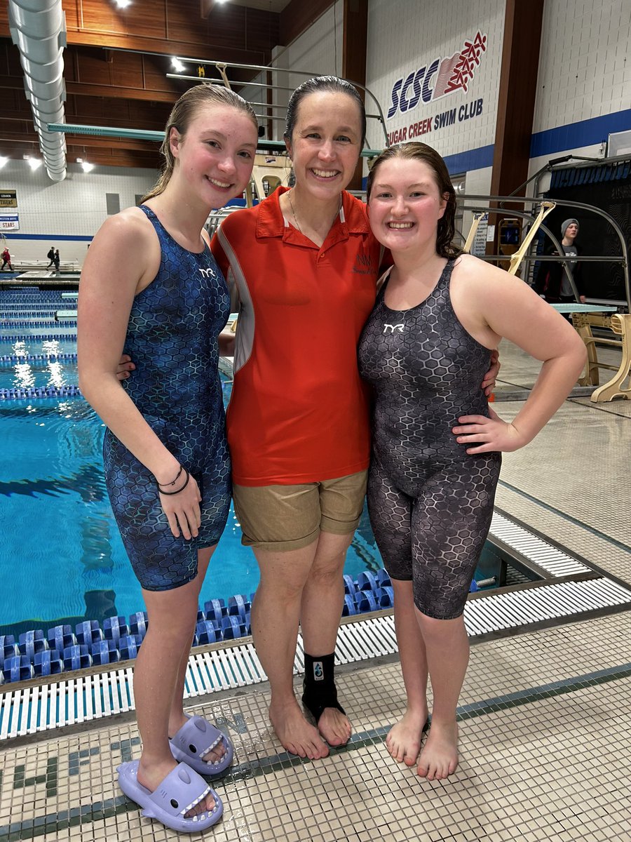 NMCSCTrueNorth's tweet image. Congratulations Charger Girls Swimming! Way to go Coach Yeager and a great bunch of girls! 2024 SAC CHAMPS! 💙🧡
