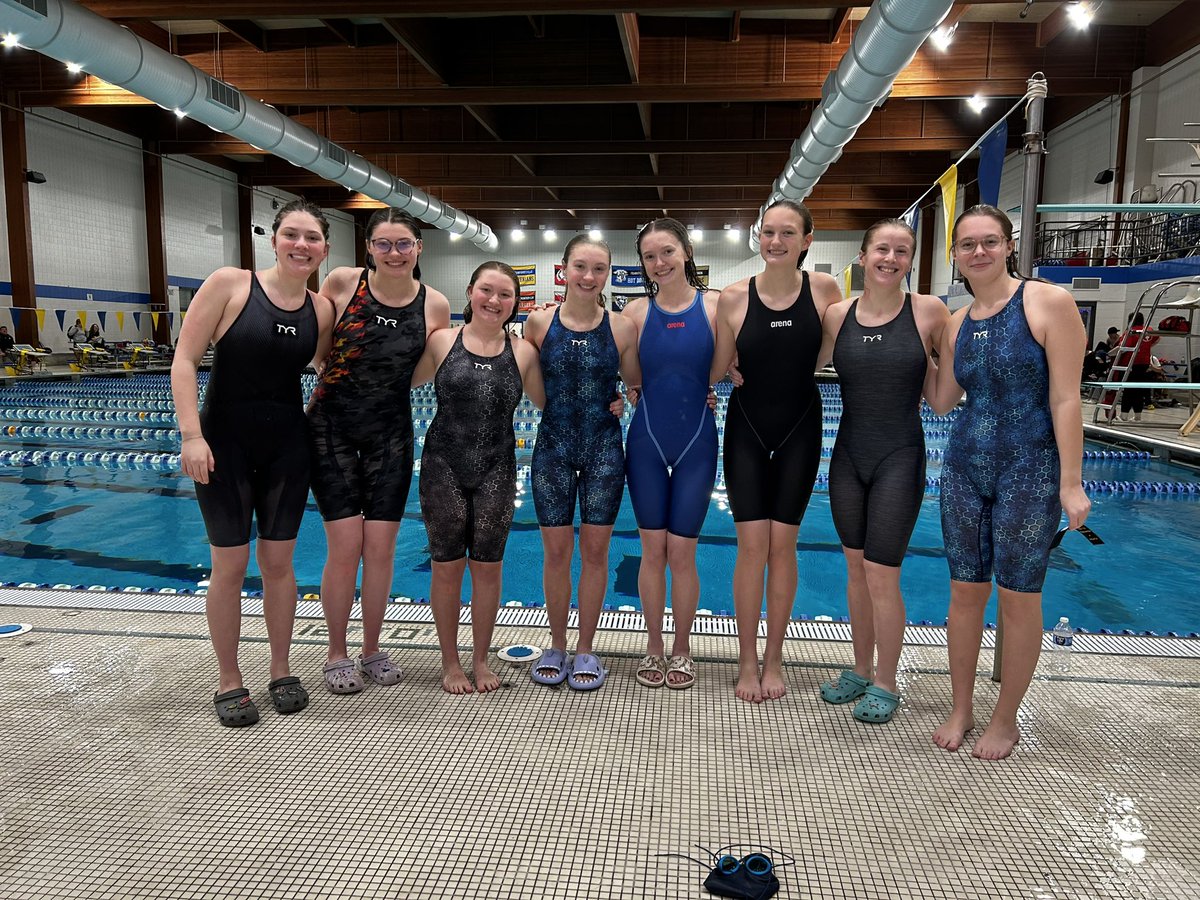 NMCSCTrueNorth's tweet image. Congratulations Charger Girls Swimming! Way to go Coach Yeager and a great bunch of girls! 2024 SAC CHAMPS! 💙🧡