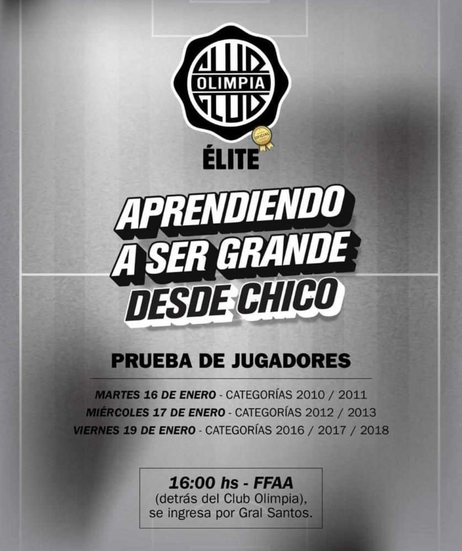 #ESCUELADEFÚTBOL #ÉLITE 

🏆 Desde chico siendo grandes, este martes, miércoles y jueves, pruebas de fútbol de campo a partir de 6 años cumplido en las Fuerzas Armada, sito Gral. Santos casi Mariscal López desde las 16 horas!! 

#Entramos11JugamosTodos #920AM