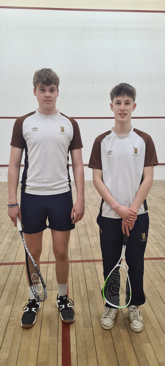 Congratulations to Oli and Walter on their excellent performance in squash, earlier today