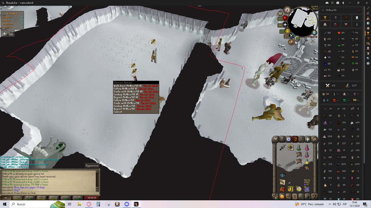 FedeCarambia's tweet photo. @JagexSupport @Jagex @JagexAsh jagex¡??? hello?? alo?? hes using 5 accs at the same time??? alo? https://t.co/tyvrUYSaiS