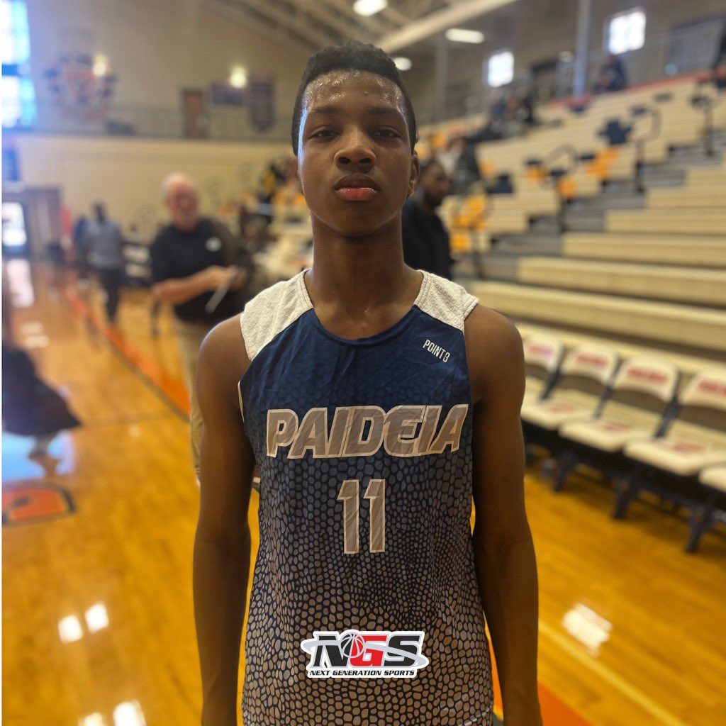 Cj Harper 6’2 G Paideia 2026 -it was a well awaited introduction to CJs game. He plays well beyond his years, is a true guard who sees the floor well and gets his teammates involved. He packs some eyebrow raising athleticism which lead to a poster jam in his matchup.