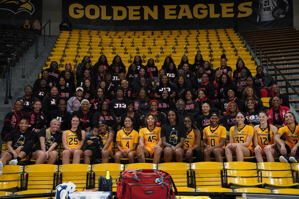 Southern Miss Lady Eagle Basketball (@southernmisswbb) on Twitter photo Happy Founders' Day to the women of Delta Sigma Theta Sorority, Incorporated and especially to the Mighty Mu Nu Chapter!
<a href="/dstinc1913/">dstinc1913</a> | #McNelisStrong | #SMTTT Happy Founders' Day to the women of Delta Sigma Theta Sorority, Incorporated and especially to the Mighty Mu Nu Chapter!
<a href="/dstinc1913/">dstinc1913</a> | #McNelisStrong | #SMTTT