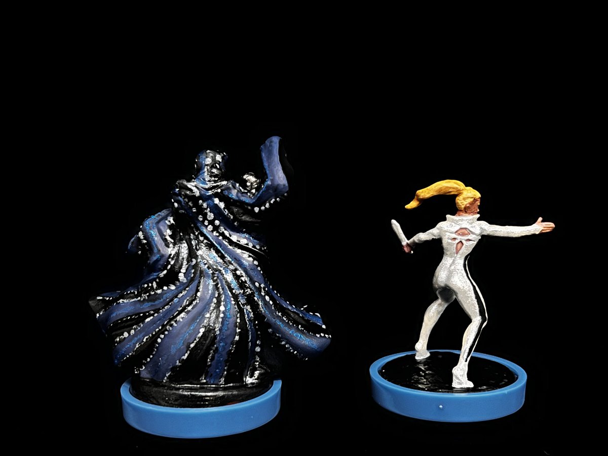 AgentSlickyfats's tweet image. Cloak and Dagger from Unmatched: Teen Spirit, by Restoration Games, all painted and ready for victory!

#unmatched #restorationgames #marvel