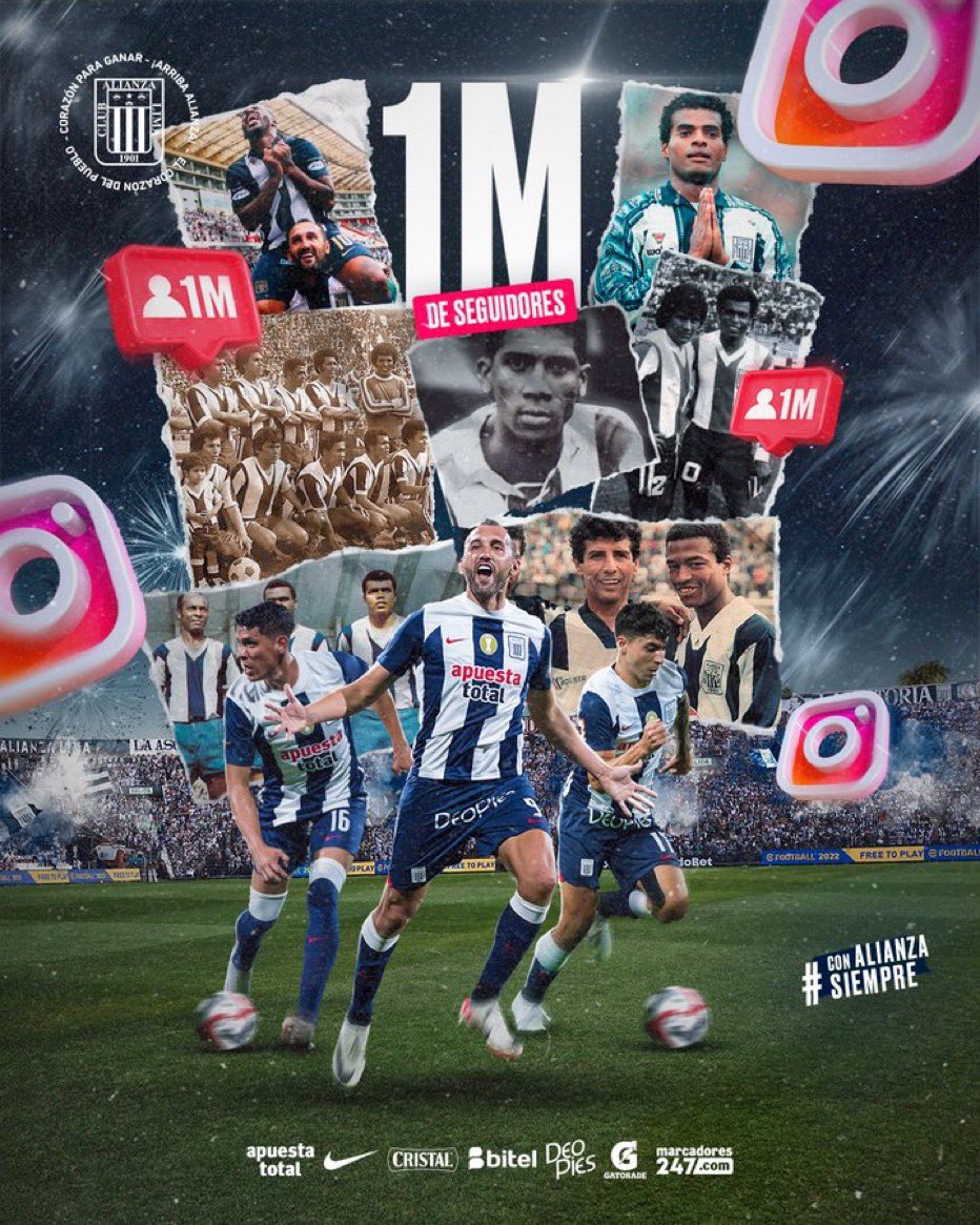 Ingreso de nuevos patrocinadores al club: Bitel, Hyundai y Loterías Torito, gran trabajo del equipo de mkt, y esto es solo el comienzo, vamos por mucho más….

Acá si tenemos con que honrar nuestras deudas 

P.d- 1 Millón de seguidores en IG