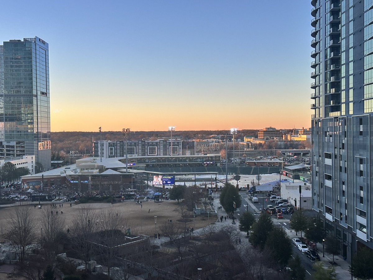 Back to our old stomping grounds for the @CheckersHockey outdoor game at Knights stadium. Perfect weather. Great view from the hotel, too. #LetsGoCheckers