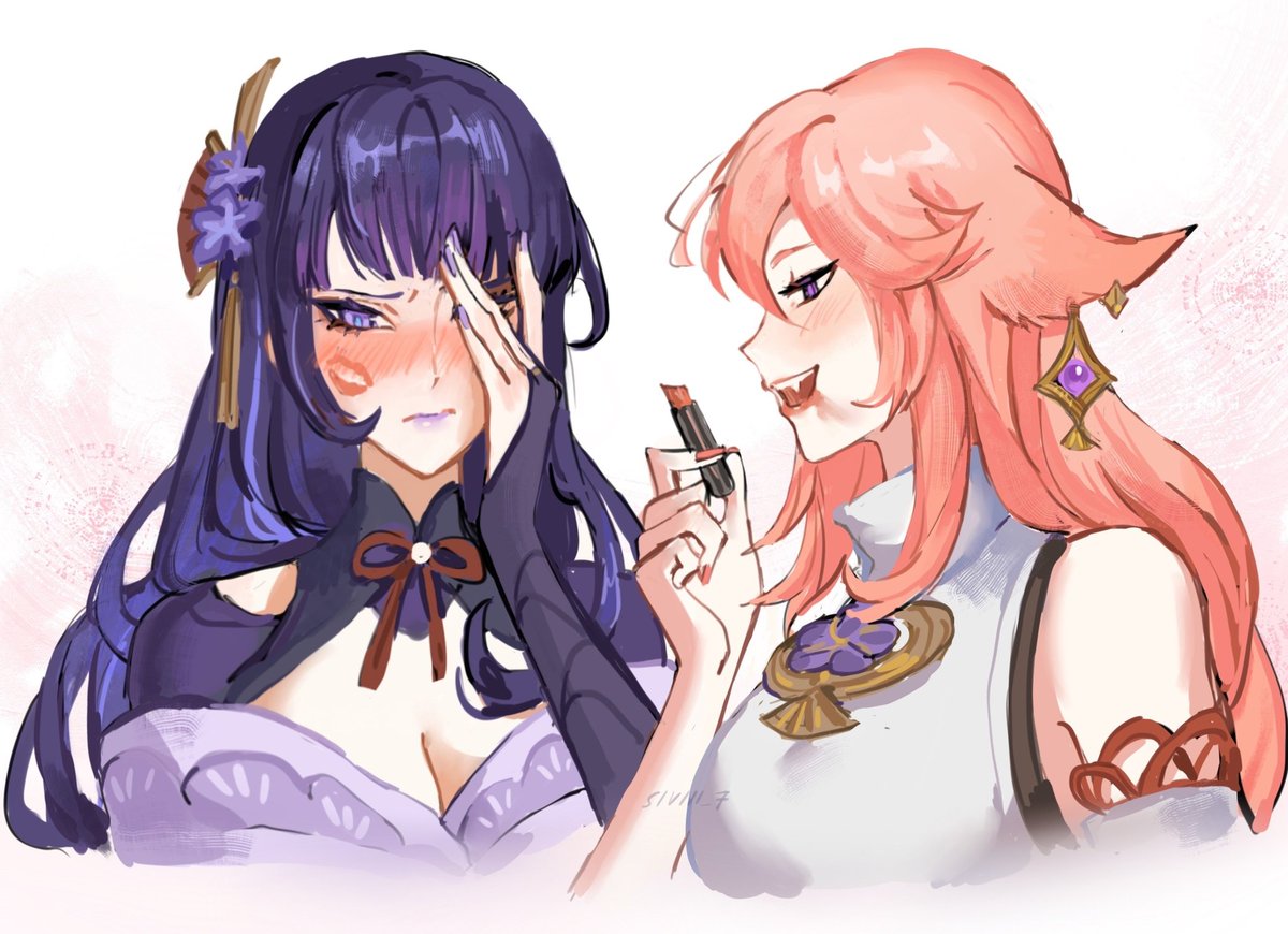 siviii_7's tweet photo. lipstick 

#eimiko #yaemiko #RaidenEi #GenshinImpact https://t.co/WkDJUfg9Vm