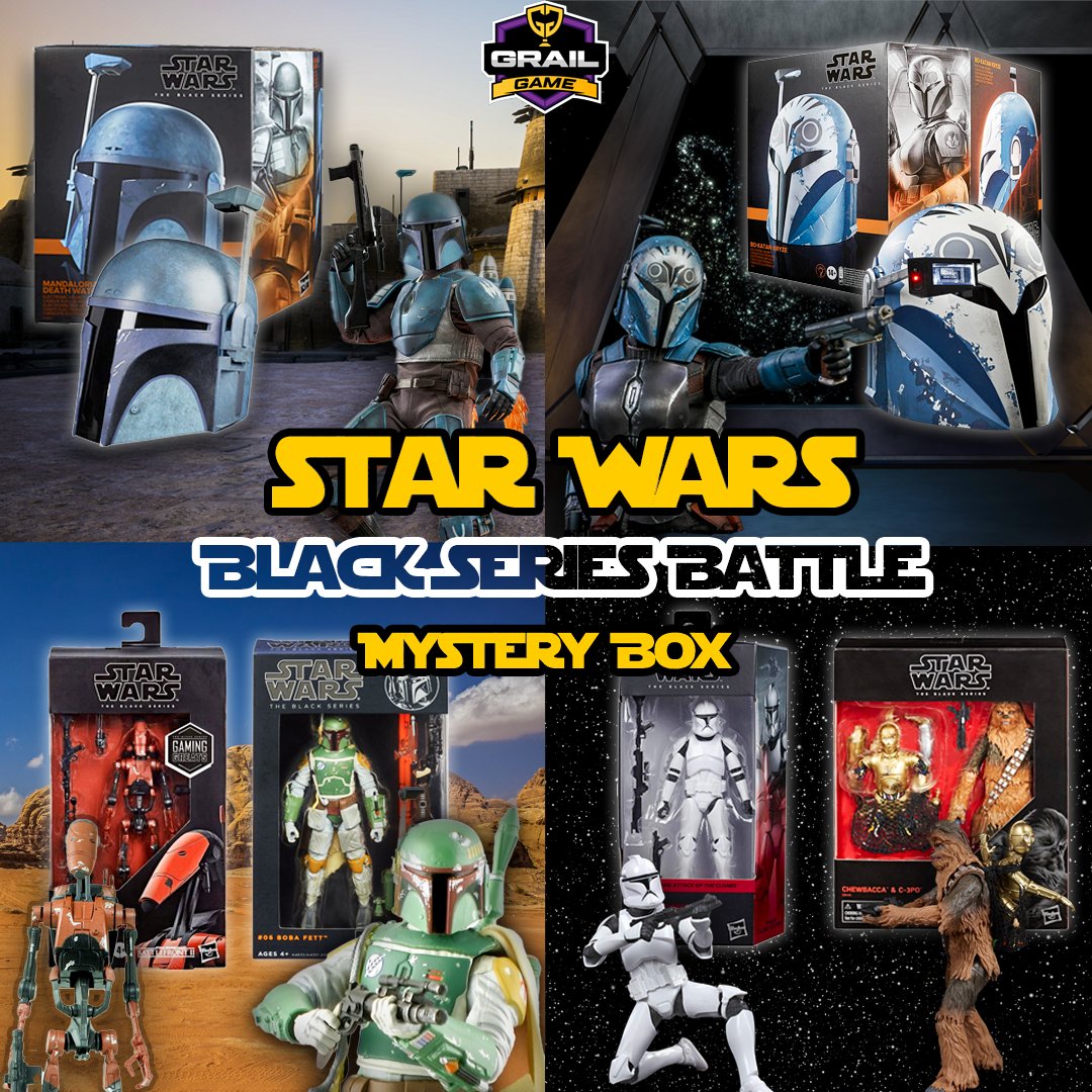 May The Force Be With You Star Wars Fans & Grail Gamers! 🎮️  

Brace yourselves because our #StarWars #BlackSeries Battle Mystery Box is almost done! 😱 They're filled with treasures from the iconic Black Series line! ✨ Imagine the thrill of not knowing which legendary Star…