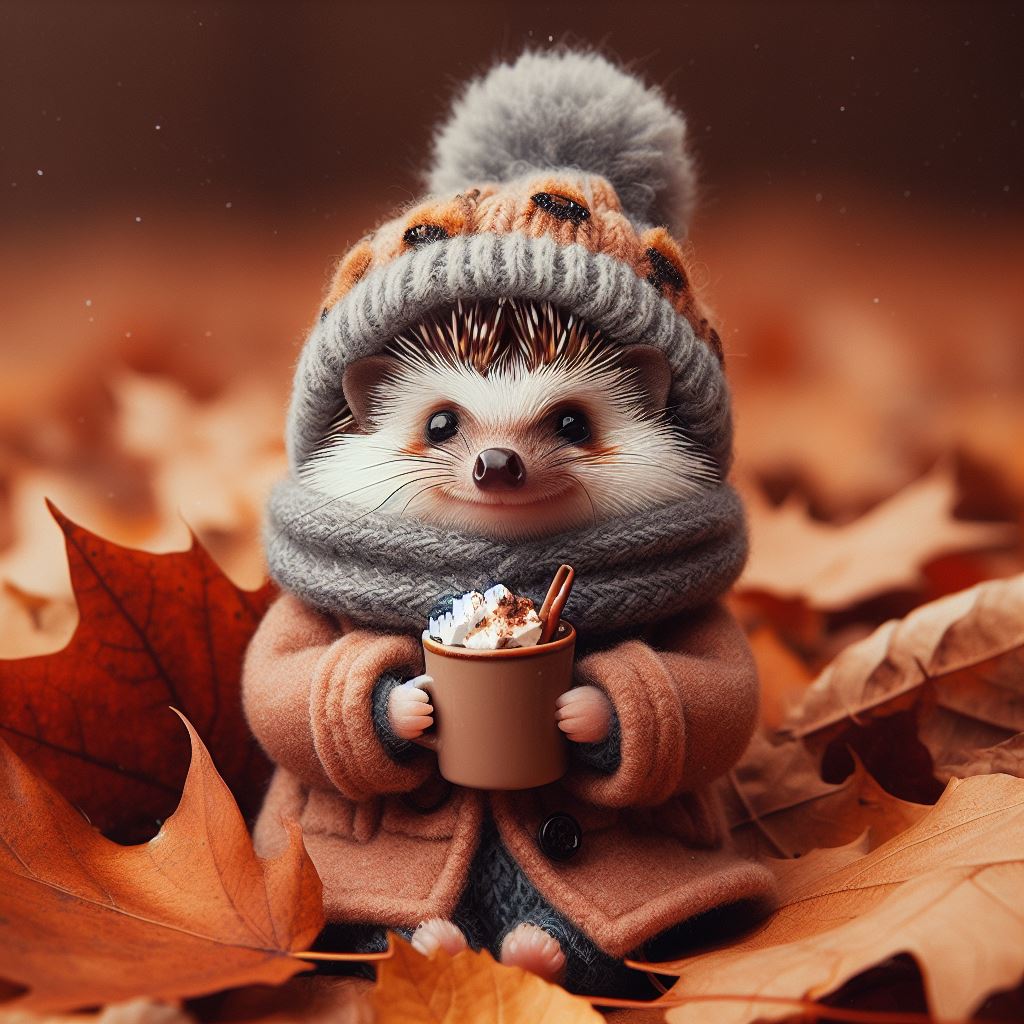 I'm ready for winter, bring it on! ❄️
Also me: *sips hot cocoa and shivers* Brrr, can we go back to summer? 🥵 #HedgehogProblems #TooCuteToFreeze #hedgehog