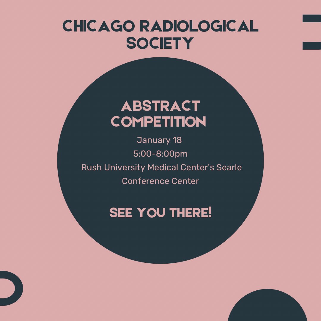 Hey Chicago! Join us for our yearly abstract competition this upcoming January 18th to see all the great projects being worked by the CRS community.