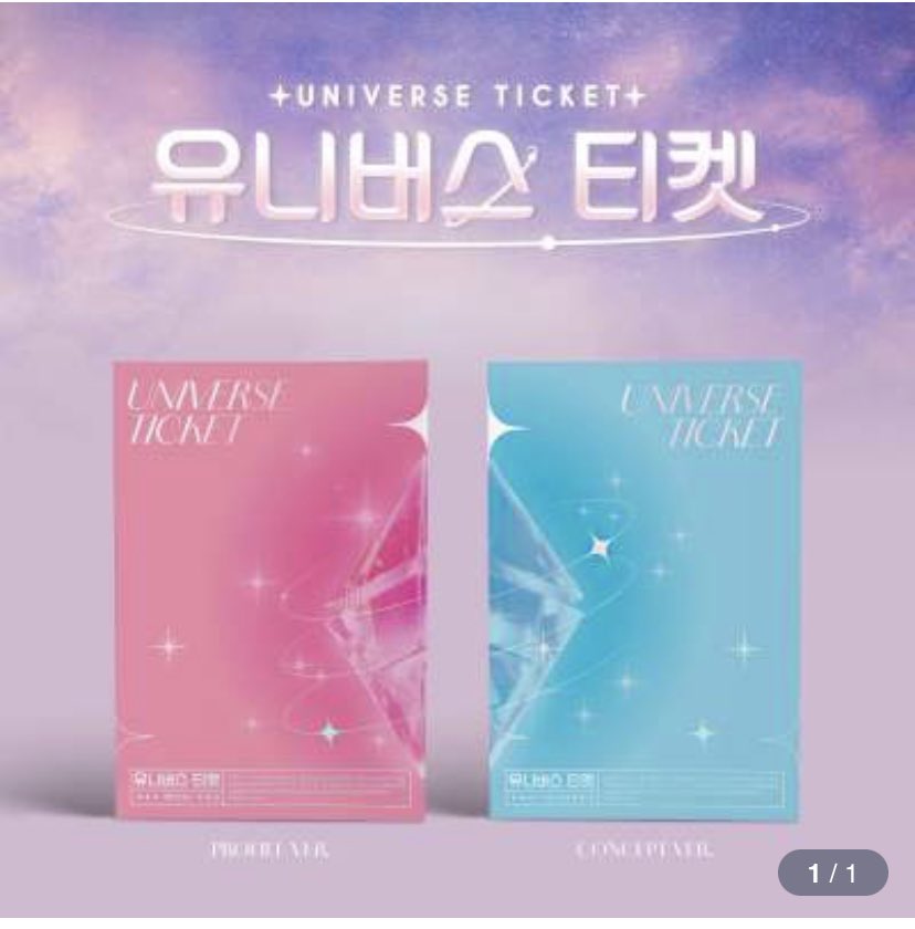 get_yumi17's tweet photo. UNIVERSE TICKET FOR PRE ORDER
-PROFILE VERS. &amp; CONCEPT VER
-650 ea + sf
-ETA end of march
-DM ME TO ORDER https://t.co/VjFP6iVsHQ