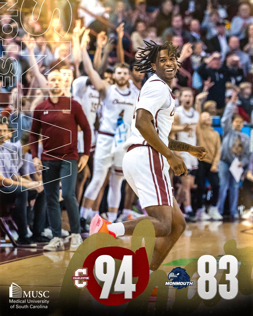 CofCBasketball's tweet photo. All smiles from The Six.

#OurCity 🌴🏀 https://t.co/8SBiNAobKO