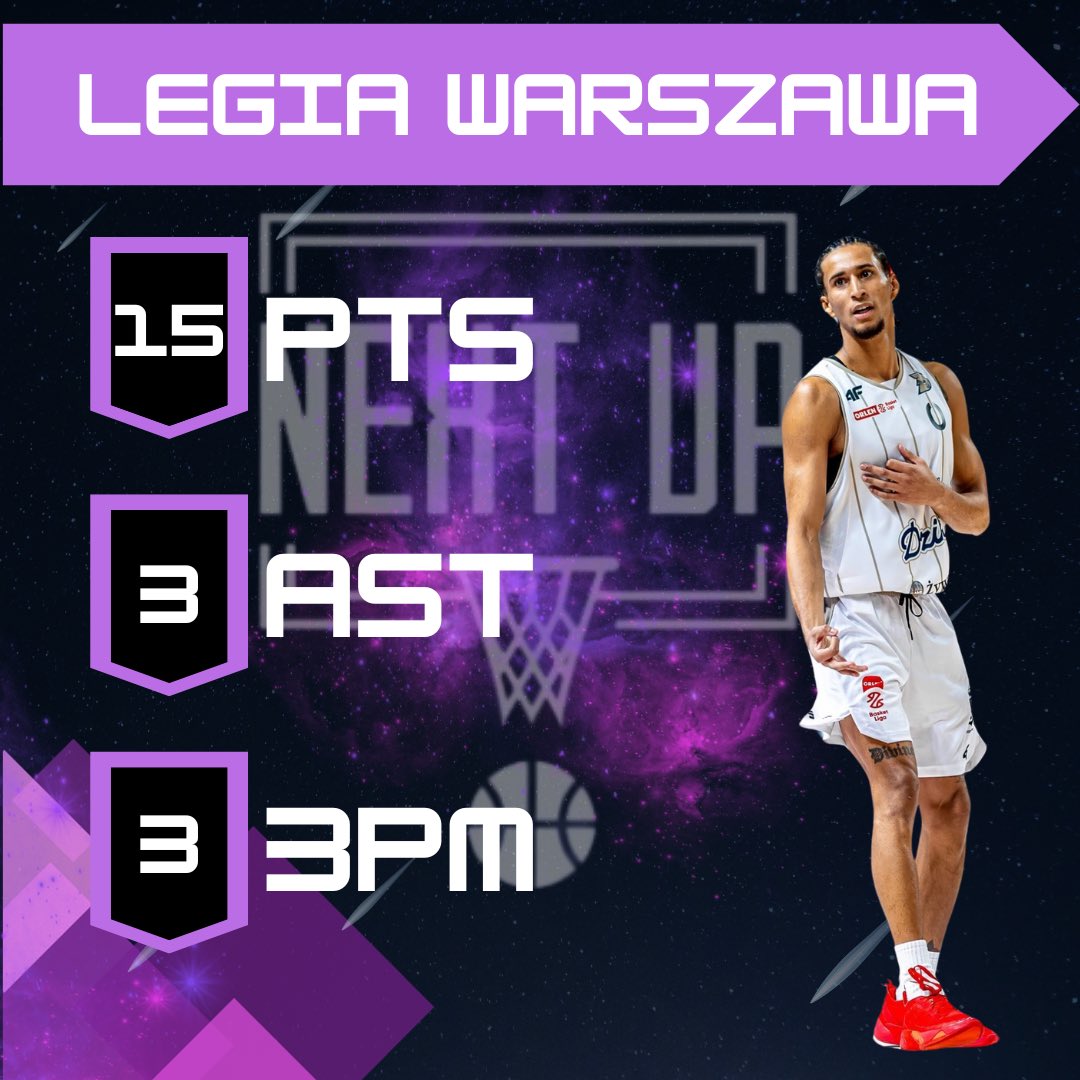 NextUp_BBall's tweet photo. After a 6 pt outing in his short debut with Dziki last week, Ajare Sanni has found his footing in the OBL, scoring 15 points in just 21 minutes off the bench. Sanni was a +9 in the 10 point win over Legia &amp; had a great showing against a team w/ multiple former G League players. https://t.co/yJbJQAYA1a