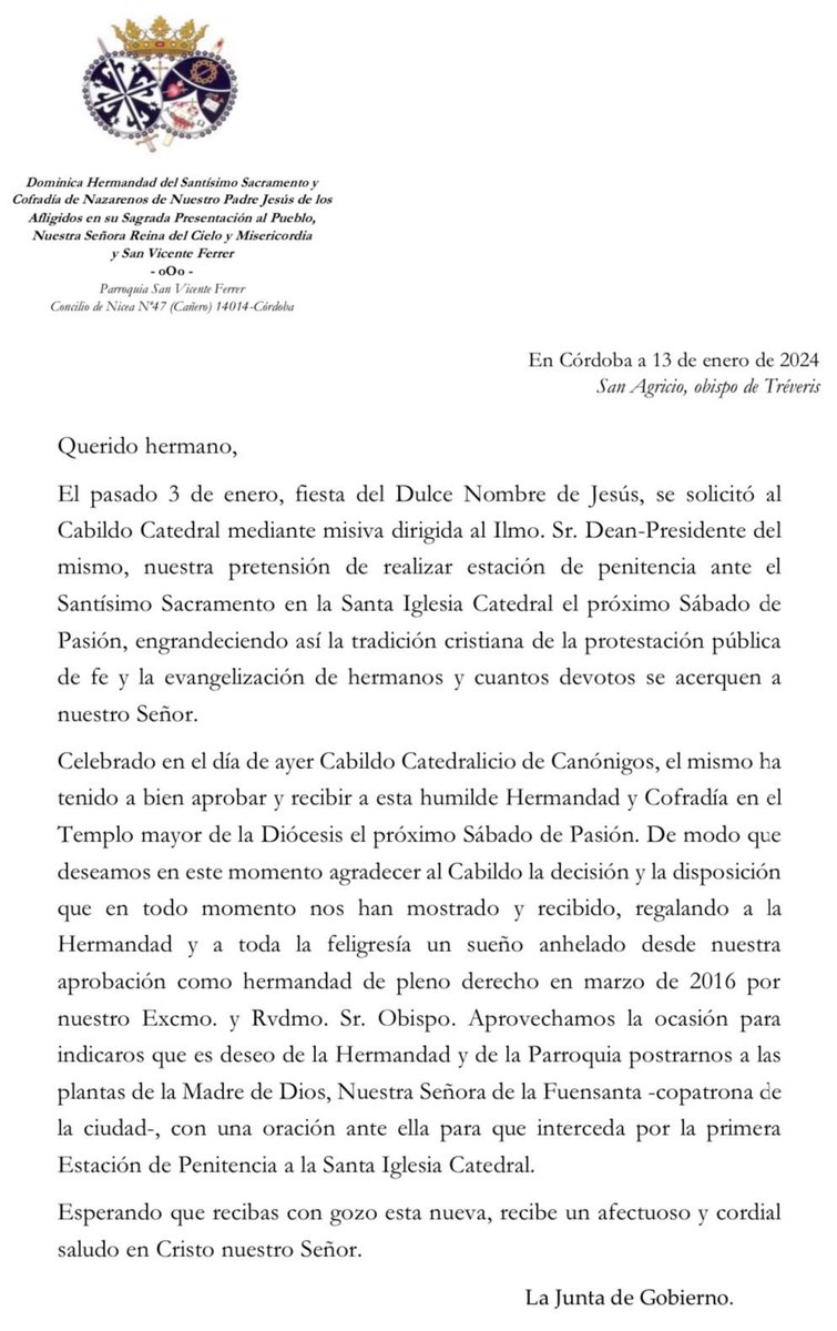 Comunicado Estación de Penitencia