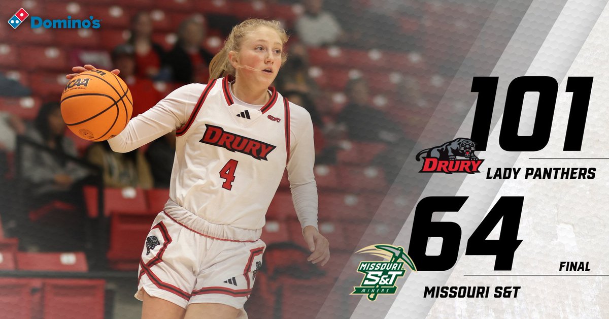 The <a href="/DULadyPanthers/">Drury Lady Panthers</a> defeat Missouri S&amp;T and move to 11-4 and 6-3 in the GLVC. Reese Schaaf scored a career high 29 points and Caitlynn Daniels finished with 23 points. Save 20% on your order from Dominos by entering DRURY1 in the Dominos app for Springfield-area stores.