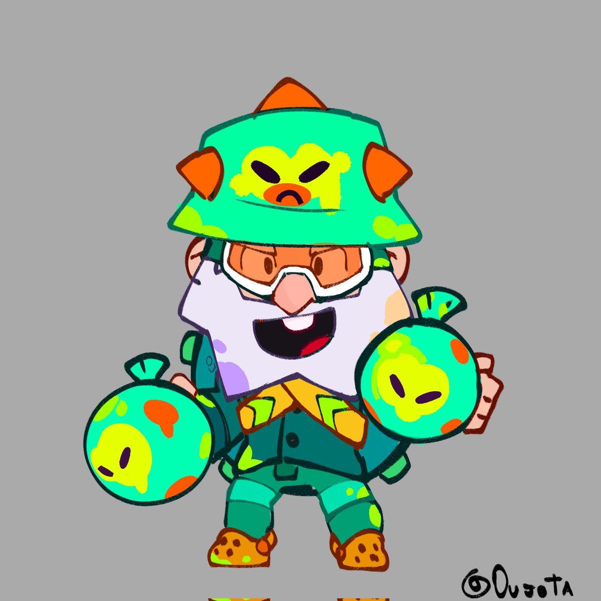OJ_ota_'s tweet photo. Pufferfish Mike 🐡

#BrawlStars #deepseabrawl #fanart https://t.co/RCOExHdsie