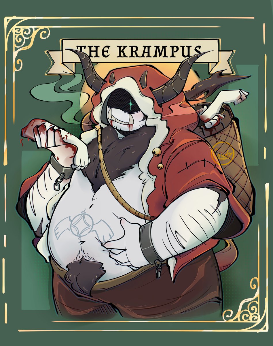 Blerphy's tweet photo. Buenas! 

Desde antes de navidad teníamos planeado un collab entre mutuals/amiguis de FB con temática de Bob versión Krampus y ahora lo publicamos aqui!

Portada del Collab al igual que el 1er Bob por @dodimomun
2do Bob Krampus por @ArrozConMelon 
3er Bob por moi 

#BobVelseb https://t.co/0GbYWtvjxD