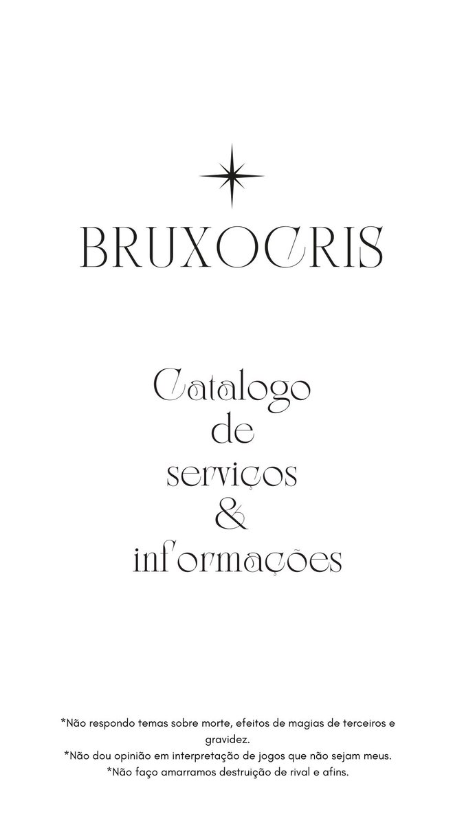 bruxocris's tweet photo. — Nesse fio você encontra todas as Informações sobre meus trabalhos, magias e métodos. Além do link para acessar o Catalogo completo

— Acesse este link para ver nosso catálogo no WhatsApp: https://t.co/7oOfAirl5y

— PIX 55999333534 https://t.co/STOGO49uME