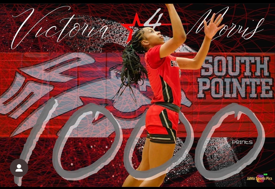 Congratulations to Sr. Victoria “Star” Morris on becoming apart of the SPHS WBB 1,000 Points Club Thursday @ Catawba Ridge! Morris finished w/ 21pts, 4rebs, & 3blks. Congratulations Star! We are proud of your accomplishments and know that more greatness is to come from you!