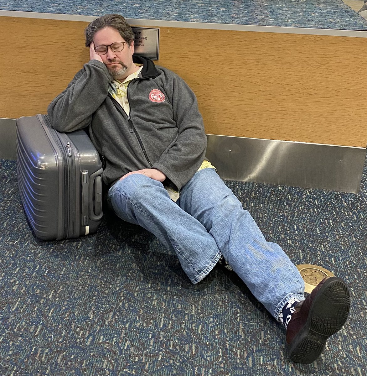 Exhausted after a long #EAST2024 meeting. Just resting my eyes near “The Traveller” in the Orlando Airport. 
atlasobscura.com/places/the-tra…
