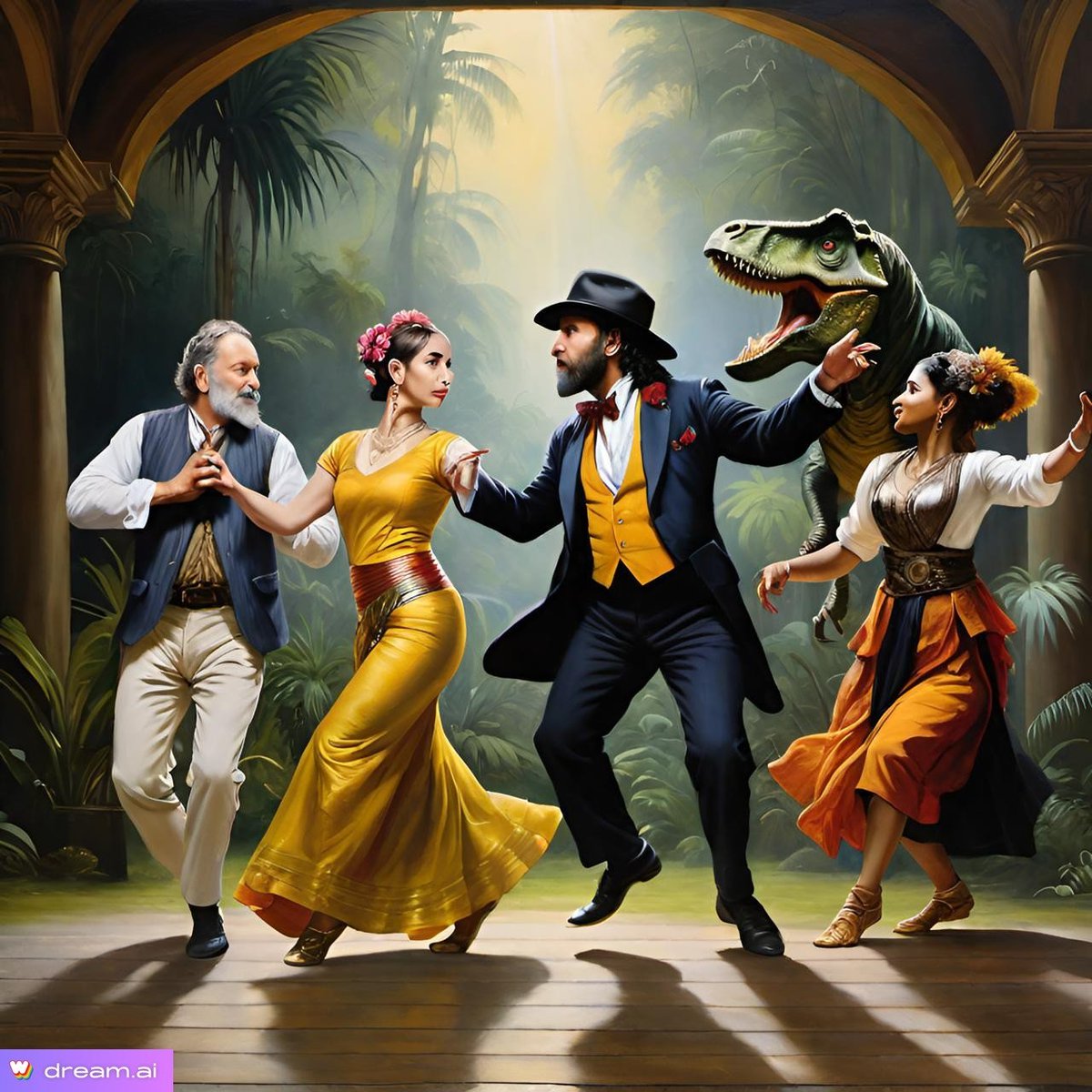 HiddenPinky's tweet photo. Bollywood Jurassic Park
#AI #AlmostArt https://t.co/c2NDLedr4F