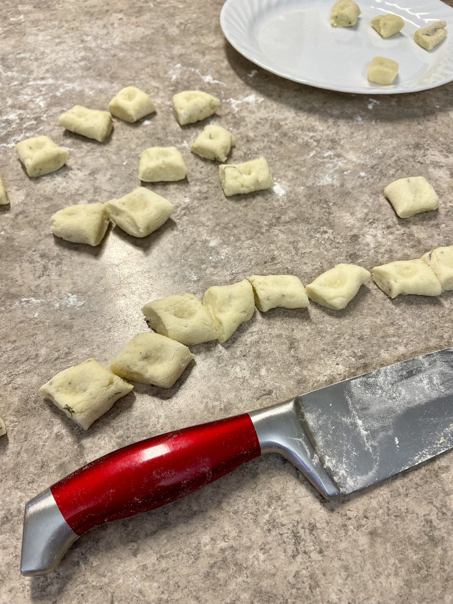 DoniBaer's tweet photo. When you can’t go outside…. You make gnocchi. https://t.co/Ituuae2Gcx