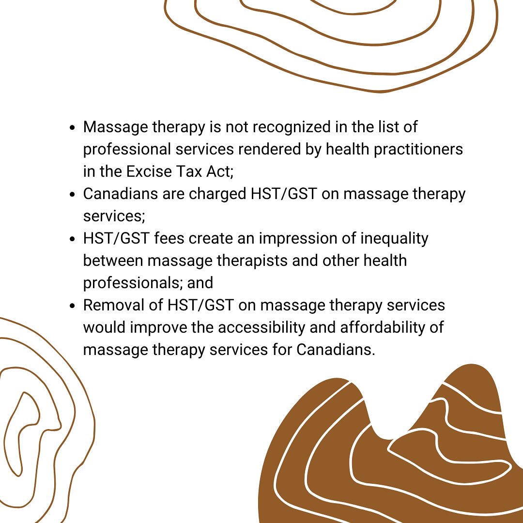 PM_Wellness_Ctr's tweet photo. Help CMTA advocate to government for exemption of GST/HST on Massage Therapy services!

https://t.co/xuQ77kAwXl

Sign by March 31, 2024 https://t.co/llawdtrhzz