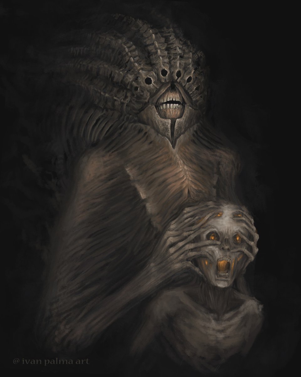 HPL_JDeLaughter's tweet image. 💀The Vulcans had to learn their mind-meld technique somewhere among the many stars &amp;amp; races across the cosmos...🎨Ivan Palma art💀#Lovecraftian #Vulcans #StarTrek #MindMeld #Scifi