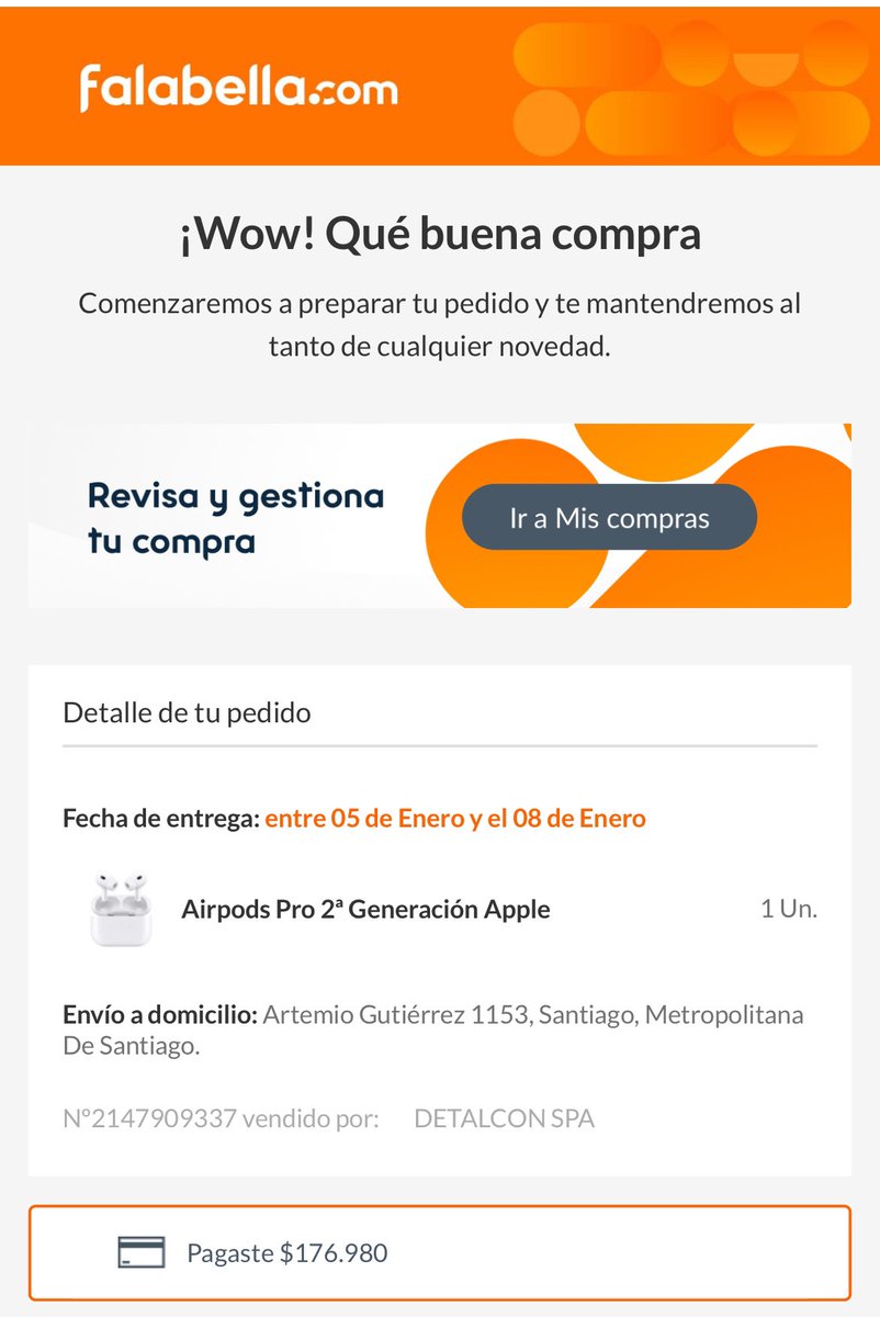 thedgelazo's tweet photo. Y si @Falabella_Chile está vendiendo #airpods pro #falsos. Atento @Apple @canal13 @chilevision @Mega https://t.co/zdCO1a3fRj