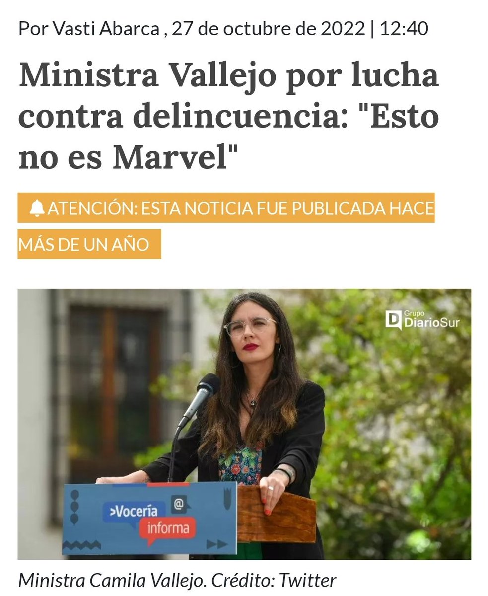 ruth_hurtado_'s tweet photo. Ministra @camila_vallejo quizás si su gobierno combatiera la delincuencia y crimen organizado bastaría. Y claramente la realidad le gana a la ficción y a la sensación. https://t.co/Tb7o1qRnFW