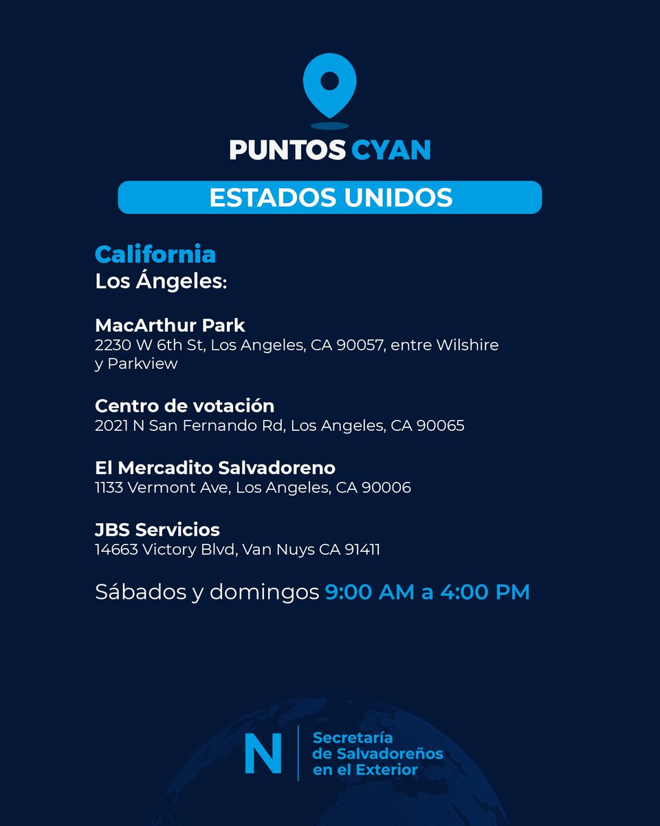 nuevasideas's tweet photo. ¿Tienes dudas para ejercer tu voto desde el exterior en estas elecciones 2024? 

Acércate a los Puntos Cyan, te facilitaremos información de todo el proceso. 

Acá te compartimos los diferentes lugares habilitados: 

🧵 https://t.co/HjLOHQSPMM