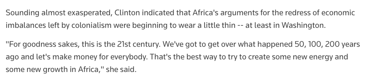MarkAmesExiled's tweet photo. Reminded of Hillary Clinton touring Africa scolding locals to "get over" colonialism
https://t.co/6lD07wNIQd https://t.co/EJD0iHSzs6