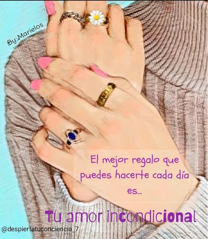 El mejor consejo que me han dado

Nadie va a quererte nunca "exactamente" como tú quieres que te quieran, porque no están en tu cabeza 24/7 para saber lo que necesitas en cada momento. Por eso has de quererte el doble y no depender de nadie para ser feliz. <a href="/MalaFama1981/">.               🌐</a>