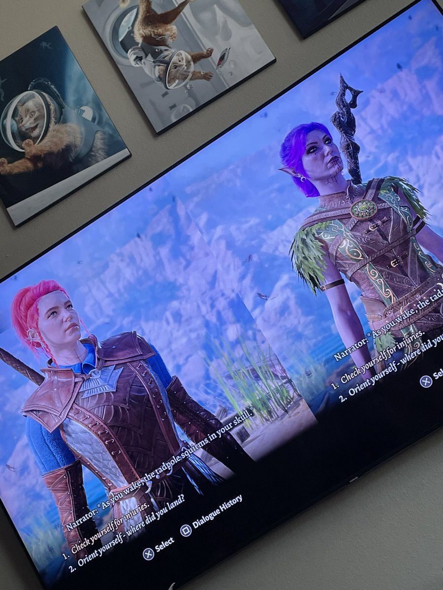 omgchomp's tweet photo. playing @baldursgate3 (my first time) with @ClaireMax!! https://t.co/7UhAP3mLwR