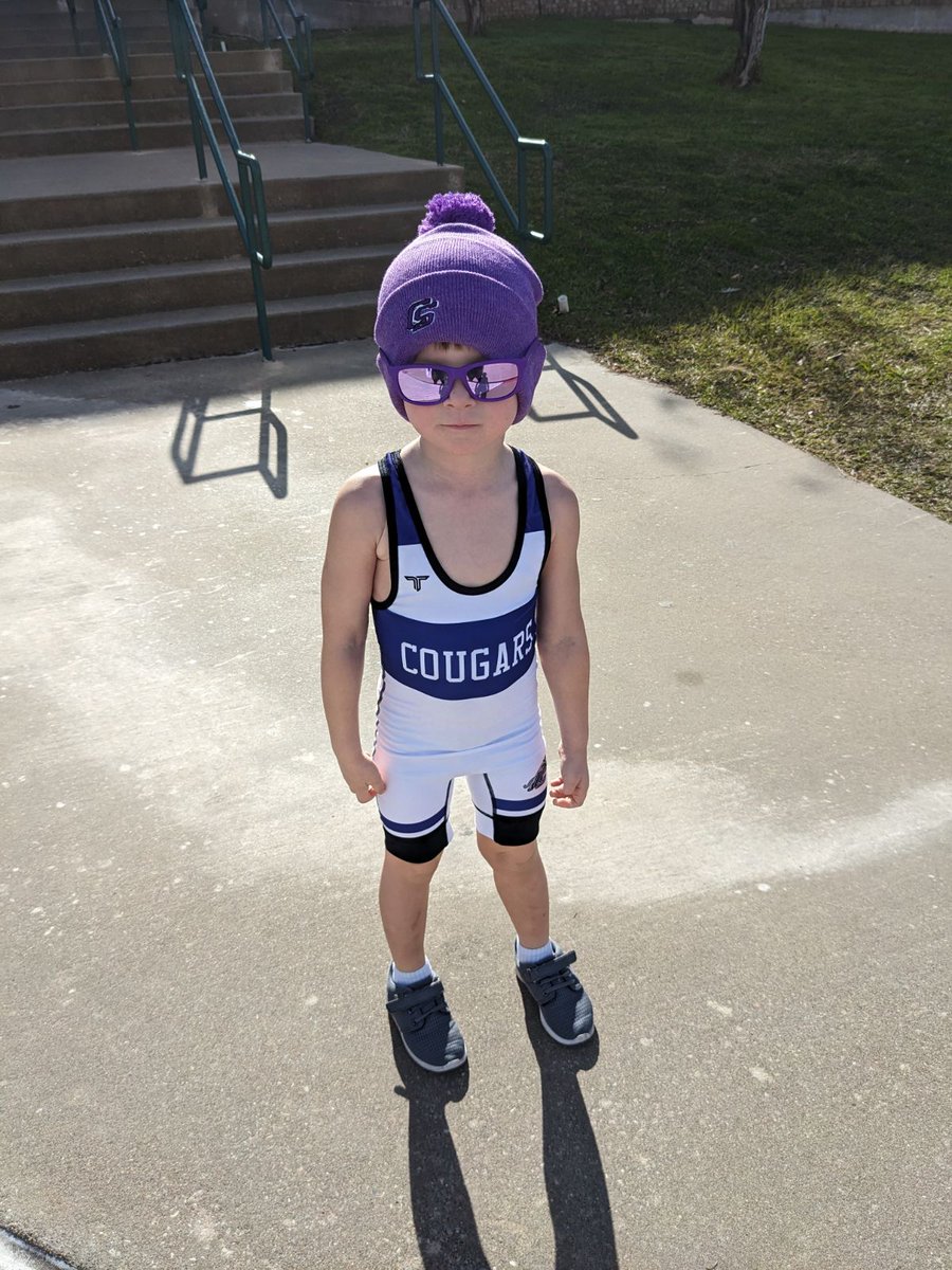 The grind doesn't go unnoticed. This little guy wants to be a part of this team more than anything. I am incredibly proud of the character in our wrestlers. I cannot think of better role models for my son to idolize. <a href="/wrestling_cshs/">CSHS Cougar Wrestling</a> <a href="/CSHSCougarClub/">CSHS Cougar Club</a> <a href="/CSISDAthletics/">College Station ISD Athletics</a>