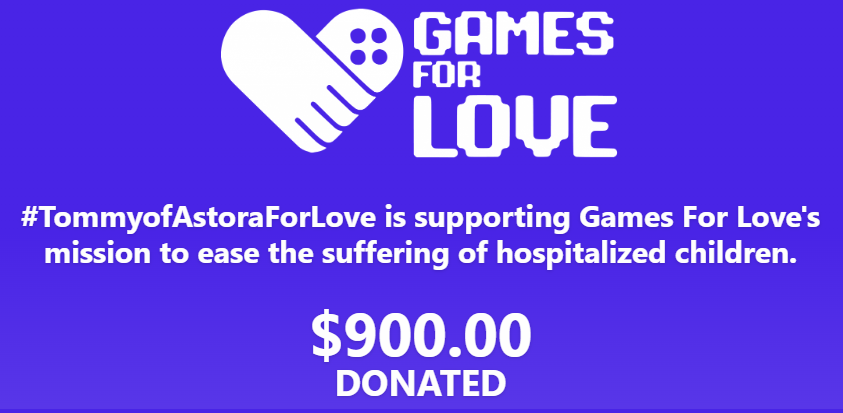 Thanks to the PvP community our DF Marathon raised $900 for Games for Love! Can you believe that!? I can't 😊but I'm so happy right now <3 #gamesforlove