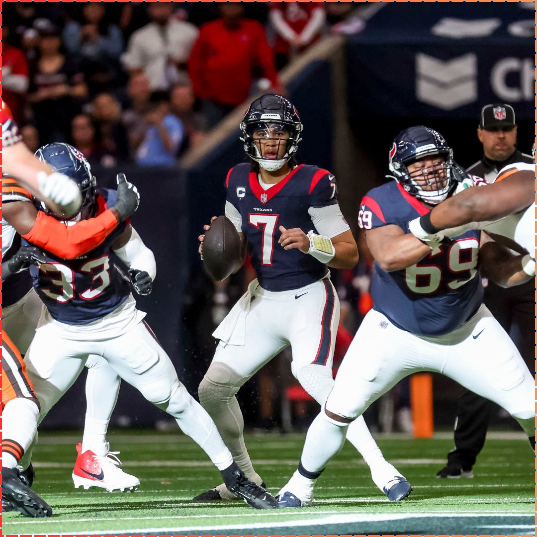 MySportsUpdate's tweet photo. #Texans QB CJ Stroud in his playoff debut:

• 16/21
• 274 yards
• 3 TDs
• 0 INTs
• 157.2 passer rating.

Superstar. https://t.co/l9fR7WWR9A