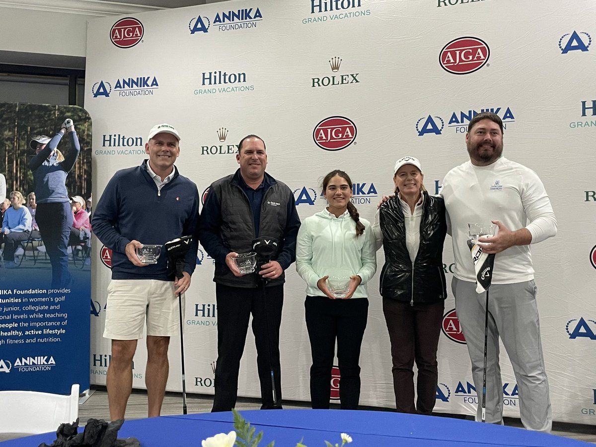 We had another great @ANNIKA59 Invitational Junior Am today. Thanks to all our friends and supporters! @AJGAGolf @HiltonGrandVac @ROLEX @CallawayGolf @yana54lv #ANNIKAInvUSA