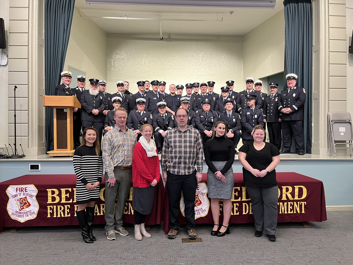 I am thrilled to join in celebrating the well-deserved promotions and outstanding achievements of our firefighters. Their dedication, professionalism, and commitment to keeping #Bedfordma safe is truly commendable, and I'm grateful for their service.