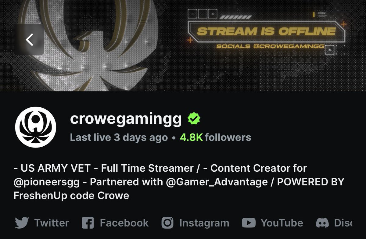 5,000 soon?! 🫡🫡🫡🫡

Kick.com/crowegamingg