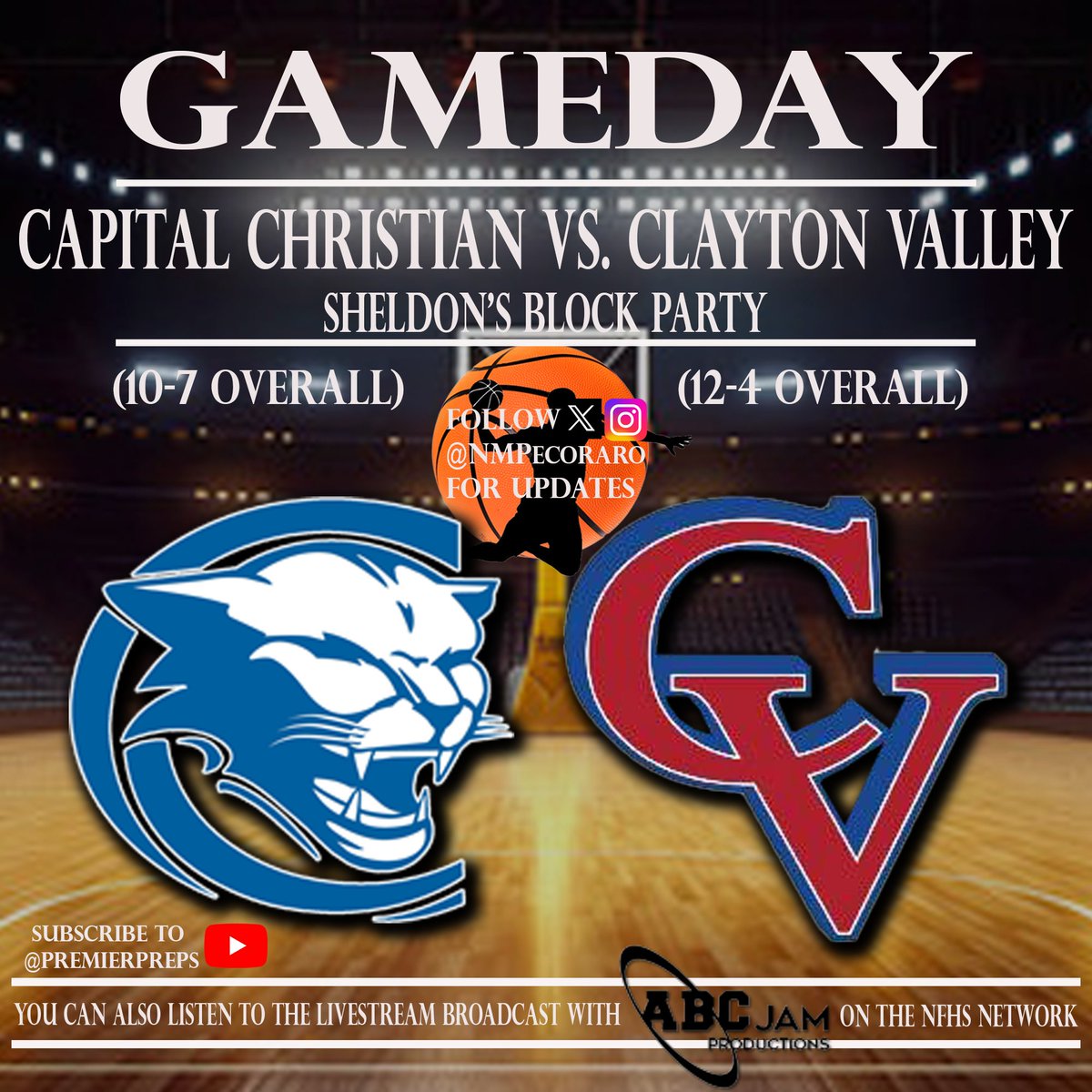 Not done today! 
Heading down to <a href="/Sheldon_HS/">Sheldon HS</a> for the last wave of marquee matchups at the Sheldon Block Party with <a href="/ABCJAMPro/">ABC JAM Productions</a>!
🏀 <a href="/ClovisWestBask1/">Clovis West Boys Basketball</a> vs <a href="/redwood_hoops/">Redwood Boys Basketball</a>
🏀 <a href="/sheldon4peat/">Coach Rich V-N</a> vs <a href="/SPSVBruins/">SPSV Bruins</a>
🏀 <a href="/GoCCSAthletics/">CCS Athletics</a> vs <a href="/cvchshoops/">Clayton Valley Charter Basketball</a> 
LET'S GO! 
<a href="/CoachTedmon/">Scott Tedmon</a>