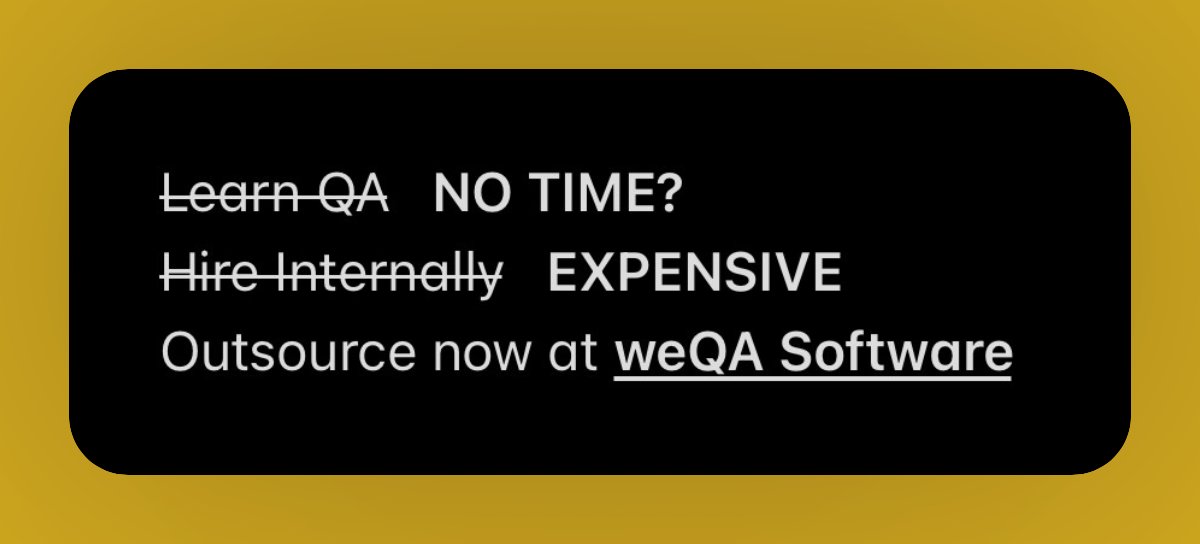 josephweb3's tweet image. You can’t learn the proper QA testing:

• If you don’t have time

You can’t scale your business if your time is consumed by testing and development that can cause

• High churn rate
• Low user acquisition

All due to software defects

#buildinpublic #softwaredevelopmeny #sqa