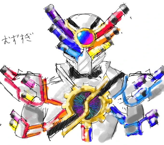 昨日の絵チャで久しぶりに絵に色つけたよ