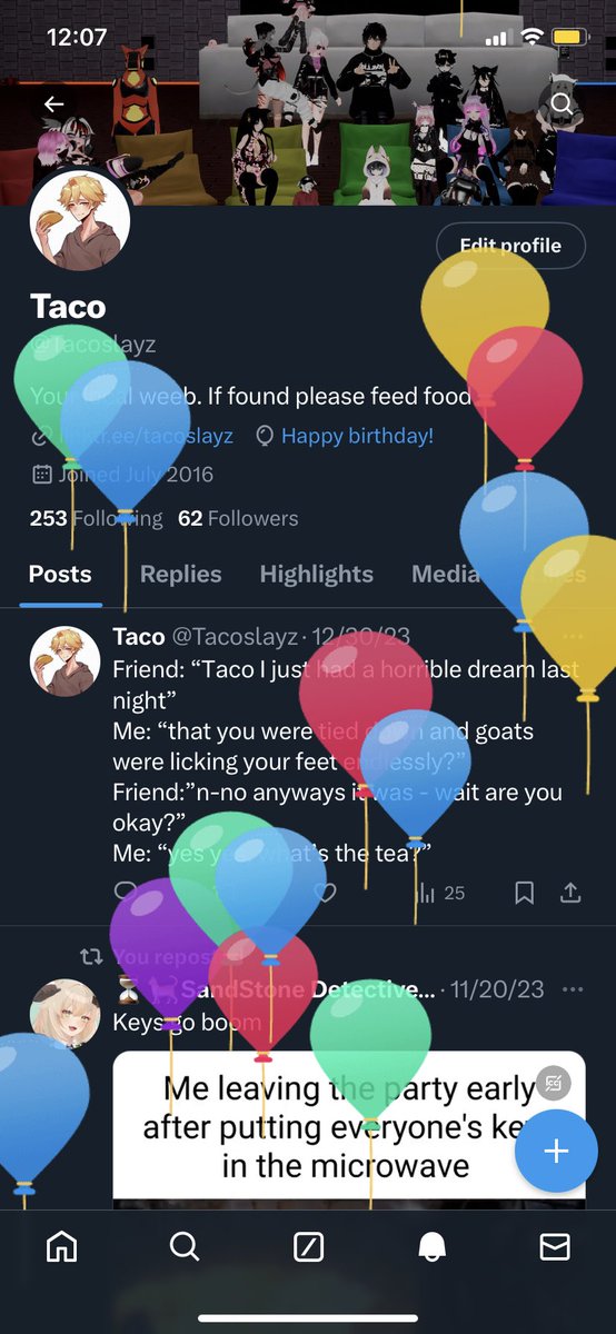 Tacoslayz's tweet photo. Balloon day!!! https://t.co/NP1kNpwFDt