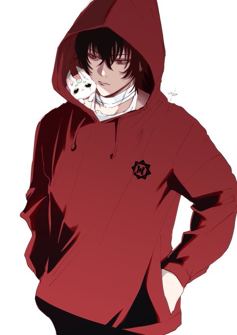 「hair between eyes red hoodie」 illustration images(Latest)