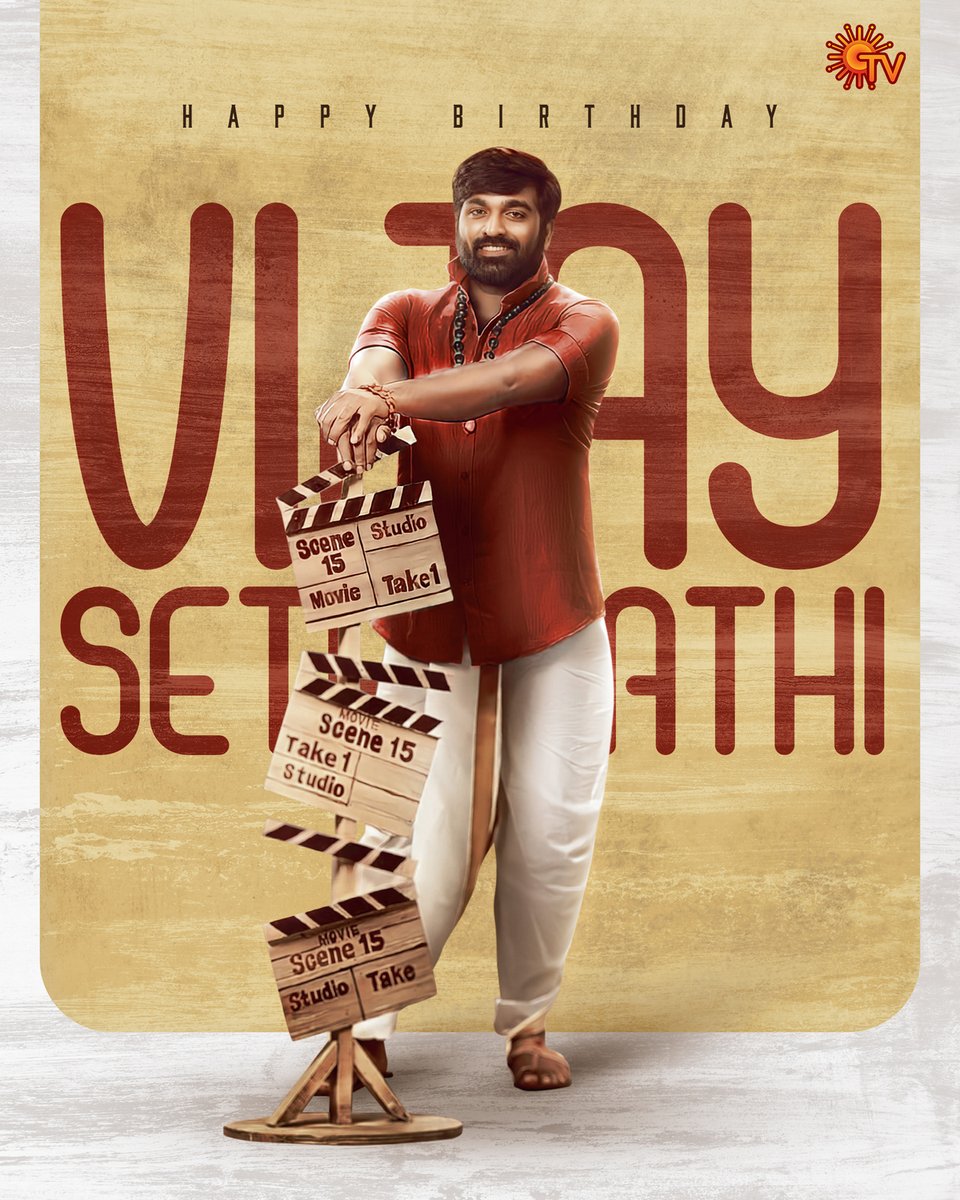 Wishing the versatile Makkal Selvan <a href="/VijaySethuOffl/">VijaySethupathi</a> , a very Happy Birthday!

#HappyBirthdayVijaySethupathi #HBDVijaySethupathi #VijaySethupathi #SunTV