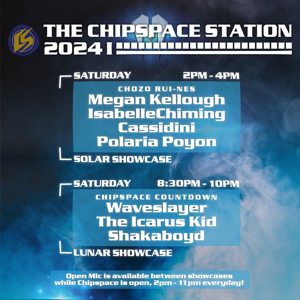 Attention #chiptune lovers. All manner of bounty hunters, space pirates &amp; other life forms are converging in #Chipspace at @magfest! Blast off on Thursday 2PM with our headliner <a href="/nmlstyl/">ηmlstyl</a> and brace yourselves for Open Mic, showcases + more! #MAGFest #MAGFest2024 #famitracker #LSDJ