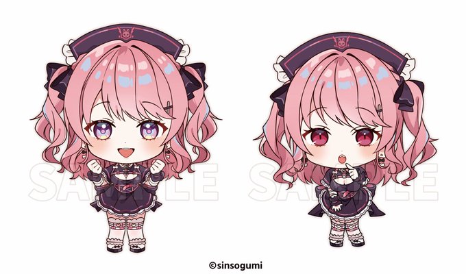 「cleavage cutout pink hair」 illustration images(Latest)